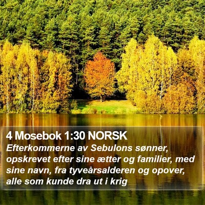 4 Mosebok 1:30 NORSK Bible Verse Image