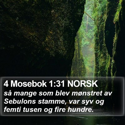 4 Mosebok 1:31 NORSK Bible Verse Image