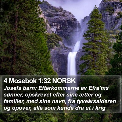 4 Mosebok 1:32 NORSK Bible Verse Image