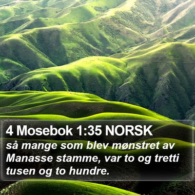 4 Mosebok 1:35 NORSK Bible Verse Image
