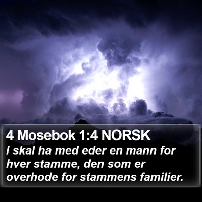 4 Mosebok 1:4 NORSK Bible Verse Image