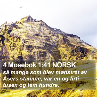 4 Mosebok 1:41 NORSK Bible Verse Image