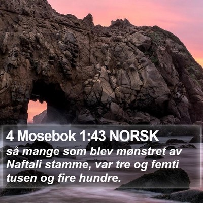 4 Mosebok 1:43 NORSK Bible Verse Image