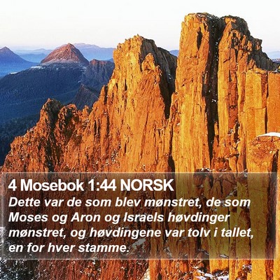 4 Mosebok 1:44 NORSK Bible Verse Image