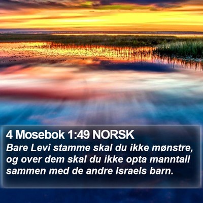 4 Mosebok 1:49 NORSK Bible Verse Image