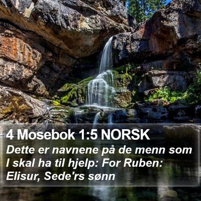 4 Mosebok 1:5 NORSK Bible Verse Image