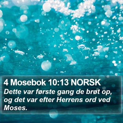 4 Mosebok 10:13 NORSK Bible Verse Image