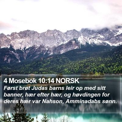 4 Mosebok 10:14 NORSK Bible Verse Image