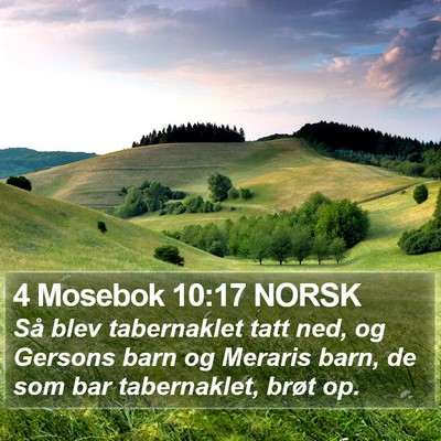 4 Mosebok 10:17 NORSK Bible Verse Image
