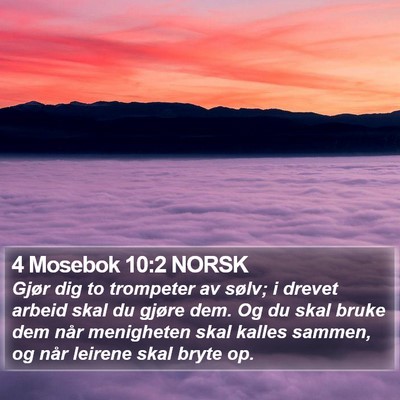 4 Mosebok 10:2 NORSK Bible Verse Image