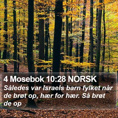 4 Mosebok 10:28 NORSK Bible Verse Image