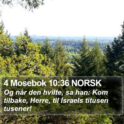 4 Mosebok 10:36 NORSK Bible Verse Image