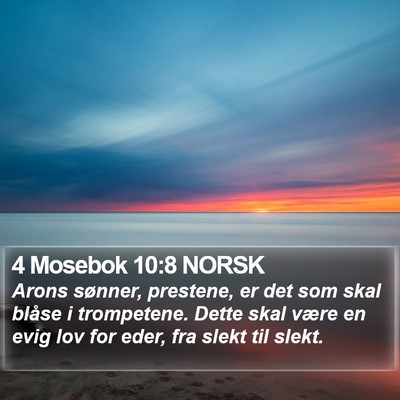 4 Mosebok 10:8 NORSK Bible Verse Image