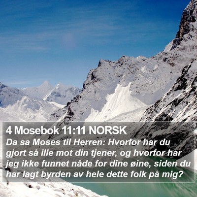 4 Mosebok 11:11 NORSK Bible Verse Image