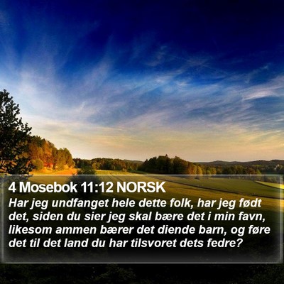 4 Mosebok 11:12 NORSK Bible Verse Image