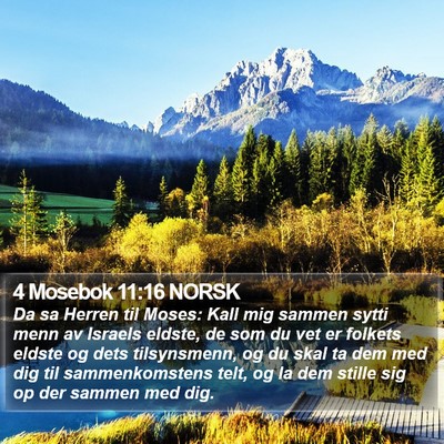 4 Mosebok 11:16 NORSK Bible Verse Image