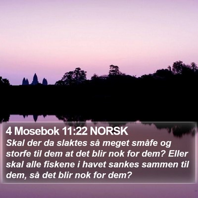 4 Mosebok 11:22 NORSK Bible Verse Image