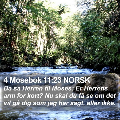 4 Mosebok 11:23 NORSK Bible Verse Image