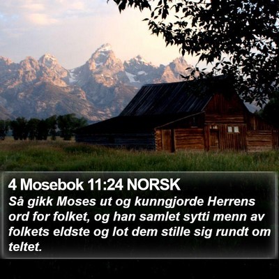 4 Mosebok 11:24 NORSK Bible Verse Image