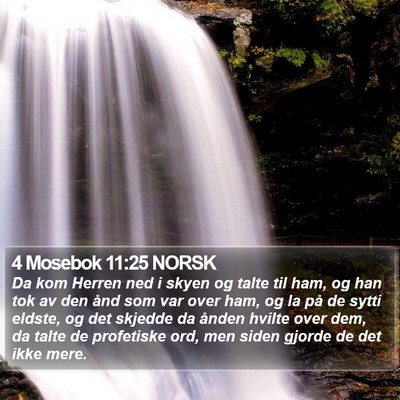 4 Mosebok 11:25 NORSK Bible Verse Image