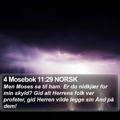 4 Mosebok 11:29 NORSK Bible Verse Image