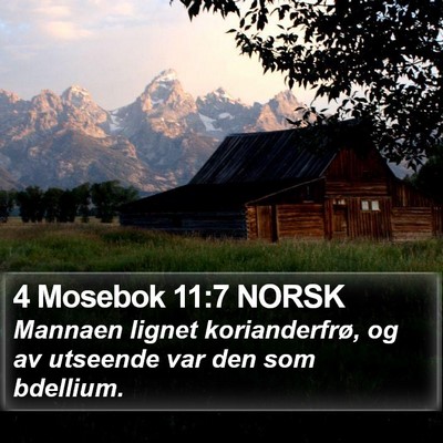 4 Mosebok 11:7 NORSK Bible Verse Image
