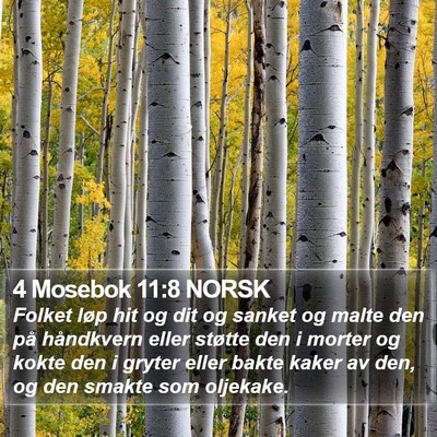 4 Mosebok 11:8 NORSK Bible Verse Image