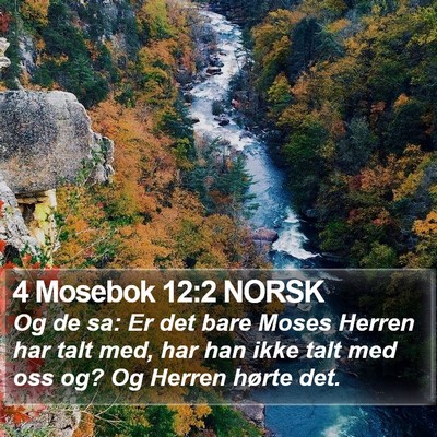 4 Mosebok 12:2 NORSK Bible Verse Image