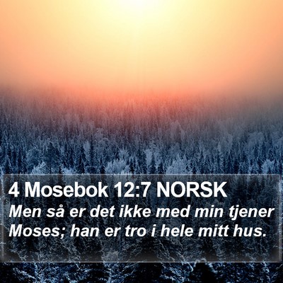 4 Mosebok 12:7 NORSK Bible Verse Image