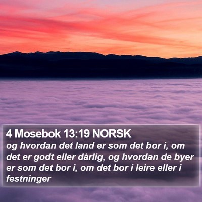 4 Mosebok 13:19 NORSK Bible Verse Image