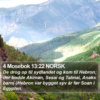 4 Mosebok 13:22 NORSK Bible Verse Image