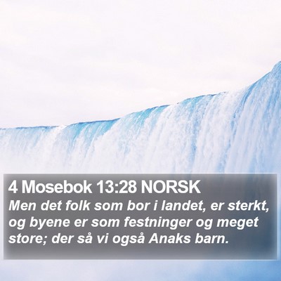 4 Mosebok 13:28 NORSK Bible Verse Image