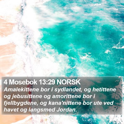 4 Mosebok 13:29 NORSK Bible Verse Image
