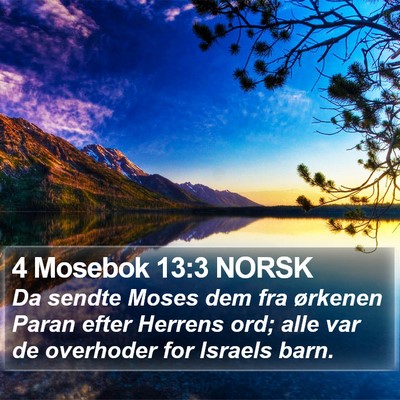 4 Mosebok 13:3 NORSK Bible Verse Image