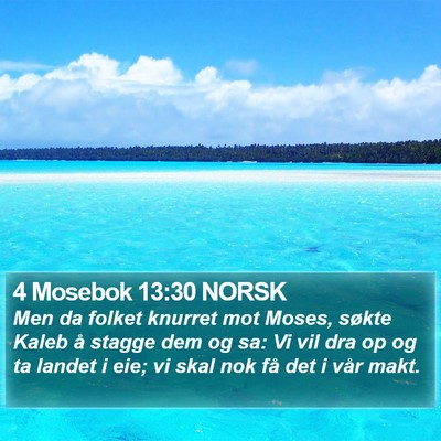 4 Mosebok 13:30 NORSK Bible Verse Image