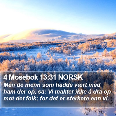 4 Mosebok 13:31 NORSK Bible Verse Image