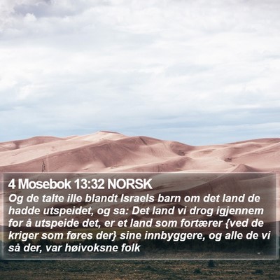 4 Mosebok 13:32 NORSK Bible Verse Image