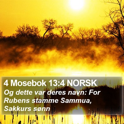 4 Mosebok 13:4 NORSK Bible Verse Image