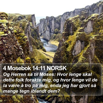4 Mosebok 14:11 NORSK Bible Verse Image