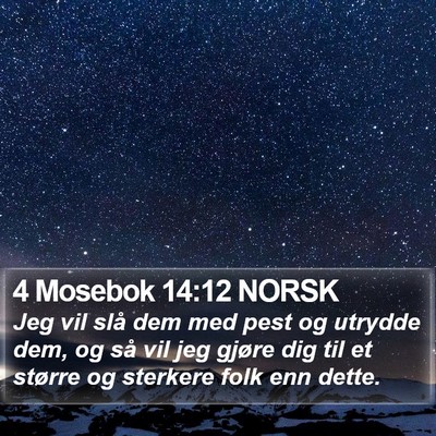 4 Mosebok 14:12 NORSK Bible Verse Image