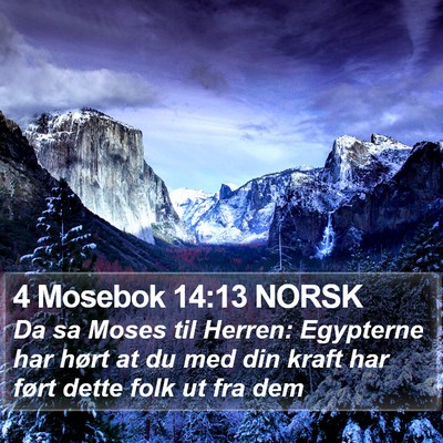 4 Mosebok 14:13 NORSK Bible Verse Image
