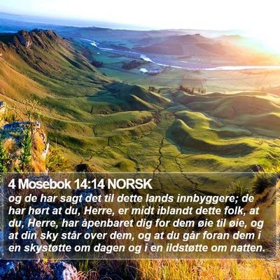 4 Mosebok 14:14 NORSK Bible Verse Image