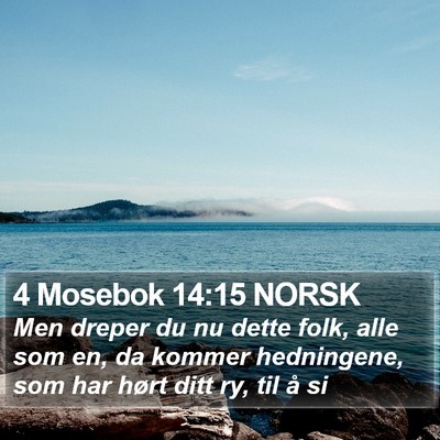 4 Mosebok 14:15 NORSK Bible Verse Image