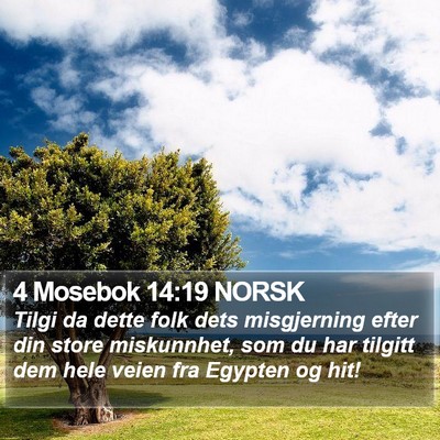 4 Mosebok 14:19 NORSK Bible Verse Image