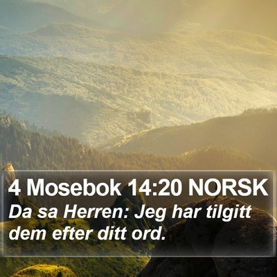 4 Mosebok 14:20 NORSK Bible Verse Image