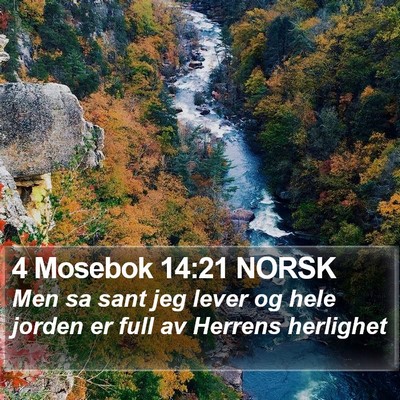 4 Mosebok 14:21 NORSK Bible Verse Image