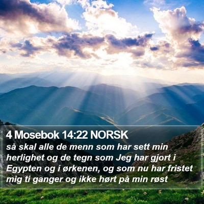 4 Mosebok 14:22 NORSK Bible Verse Image