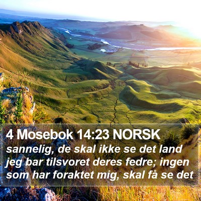 4 Mosebok 14:23 NORSK Bible Verse Image