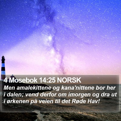 4 Mosebok 14:25 NORSK Bible Verse Image