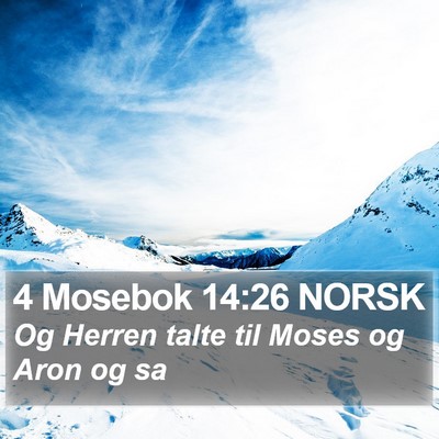 4 Mosebok 14:26 NORSK Bible Verse Image